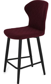 Обеденный стул Марио полубарный (Бордо Т175/ноги черные) в Чебоксарах