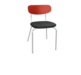 Обеденный стул SHT-ST85-2/SB85-2/S85M (красный/черный/хром лак) в Чебоксарах