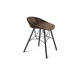 Обеденный стул SHT-ST19-SF1 / SHT-S100 (кофейный трюфель/черный муар) в Чебоксарах