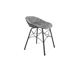 Обеденный стул SHT-ST19-SF1 / SHT-S107 (дымный/черный муар) в Чебоксарах