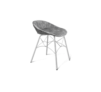 Обеденный стул SHT-ST19-SF1 / SHT-S107 (дымный/хром лак) в Чебоксарах