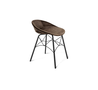 Обеденный стул SHT-ST19-SF1 / SHT-S107 (кофейный трюфель/черный муар) в Чебоксарах