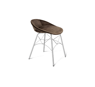 Обеденный стул SHT-ST19-SF1 / SHT-S107 (кофейный трюфель/хром лак) в Чебоксарах