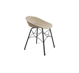 Обеденный стул SHT-ST19-SF1 / SHT-S107 (ванильный крем/черный муар) в Чебоксарах