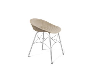 Обеденный стул SHT-ST19-SF1 / SHT-S107 (ванильный крем/хром лак) в Чебоксарах