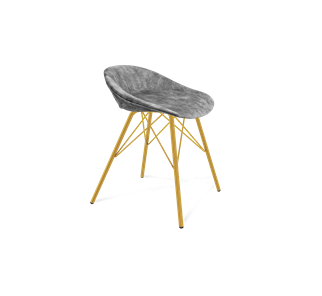 Обеденный стул SHT-ST19-SF1 / SHT-S37 (дымный/золото) в Чебоксарах