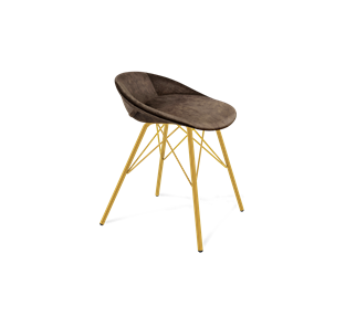 Обеденный стул SHT-ST19-SF1 / SHT-S37 (кофейный трюфель/золото) в Чебоксарах