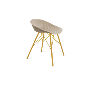 Обеденный стул SHT-ST19-SF1 / SHT-S37 (ванильный крем/золото) в Чебоксарах