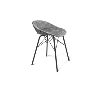 Обеденный стул SHT-ST19-SF1 / SHT-S64 (дымный/черный муар) в Чебоксарах