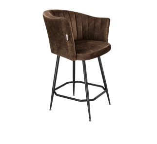 Полубарный стул SHT-ST42-1 / SHT-S148-1 (кофейный трюфель/черный муар) в Чебоксарах