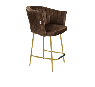 Полубарный стул SHT-ST42-1 / SHT-S29P-1 (кофейный трюфель/золото) в Чебоксарах