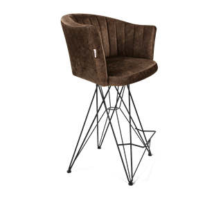 Полубарный стул SHT-ST42-1 / SHT-S66-1 (кофейный трюфель/черный муар) в Чебоксарах