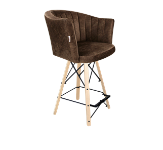 Полубарный стул SHT-ST42-1 / SHT-S80-1 (кофейный трюфель/прозрачный лак/черный) в Чебоксарах