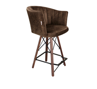 Полубарный стул SHT-ST42-1 / SHT-S80-1 (кофейный трюфель/темный орех/черный) в Чебоксарах