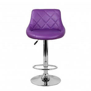 Барный стул Комфорт с мягкой спинкой WX-2396 экокожа фиолетовый в Чебоксарах