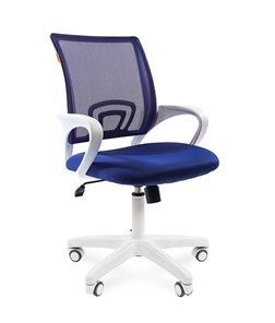 Офисное кресло CHAIRMAN 696 white, ткань, цвет синий в Чебоксарах
