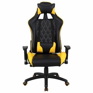 Компьютерное кресло Brabix GT Master GM-110 (две подушки, экокожа, черное/желтое) 531927 в Чебоксарах