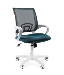 Кресло офисное CHAIRMAN 696 white, ткань, цвет зеленый в Чебоксарах