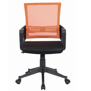 Компьютерное кресло Brabix Balance MG-320 (с подлокотниками, комбинированное черное/оранжевое) 531832 в Чебоксарах