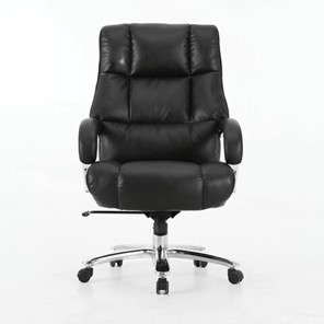 Офисное кресло Brabix Premium Bomer HD-007 (рециклированная кожа, хром, черное) 531939 в Чебоксарах