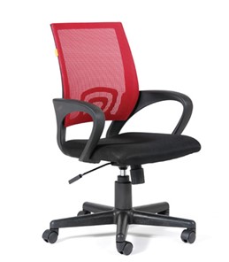 Кресло компьютерное CHAIRMAN 696 black Сетчатый акрил DW69 красный в Чебоксарах