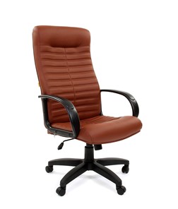 Кресло офисное CHAIRMAN 480 LT, экокожа, цвет коричневый в Чебоксарах