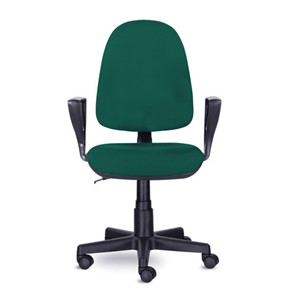 Кресло компьютерное Brabix Prestige Ergo MG-311 (регулируемая эргономичная спинка, ткань,черно-зеленое) 532421 в Чебоксарах