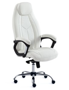 Кресло офисное BOSS Lux, кож/зам, белый, арт.15307 в Чебоксарах