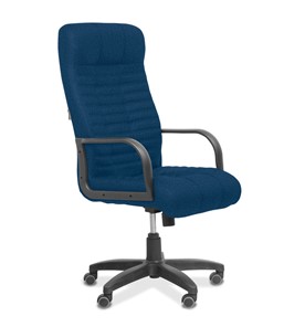 Офисное кресло для руководителя Атлант, ткань Bahama / синяя в Чебоксарах