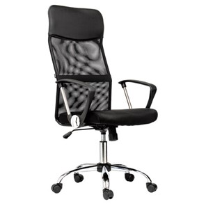 Офисное кресло BRABIX "Flash MG-302", с подлокотниками, хром, черное, 530867 в Чебоксарах