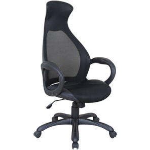 Кресло компьютерное Brabix Premium Genesis EX-517 (пластик черный, ткань/экокожа/сетка черная)   531574 в Чебоксарах
