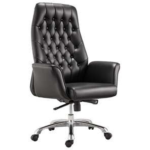 Кресло офисное BRABIX PREMIUM "Legacy EX-750", синхромеханизм, алюминий, экокожа, черное, 532492 в Чебоксарах