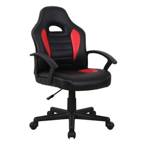 Кресло компьютерное BRABIX "Spark GM-201", экокожа, черное/красное, 532503 в Чебоксарах