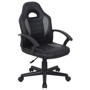 Кресло офисное BRABIX "Spark GM-201", экокожа, черное/серое, 532504 в Чебоксарах