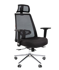 Офисное кресло CHAIRMAN 535 LUX сетчатый акрил черный / полиэстер черный в Чебоксарах
