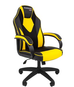 Офисное кресло CHAIRMAN GAME 17, цвет черный /желтый в Чебоксарах