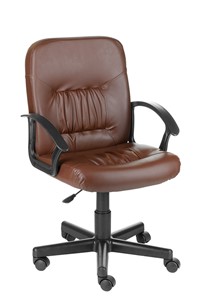Офисное кресло Чат кожзам коричневый в Чебоксарах