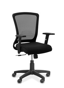 Офисное кресло Фьюжн, сетка/ткань TW / черная/черная в Чебоксарах
