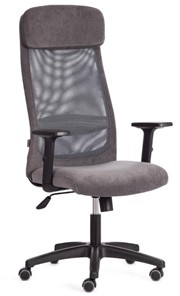 Кресло PROFIT PLT флок/ткань, серый, 29/W-12, арт.20537 в Чебоксарах