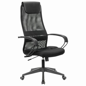 Офисное кресло Brabix Premium Stalker EX-608 PL (ткань-сетка/кожзам, черное) 532090 в Чебоксарах