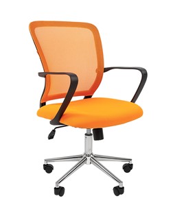 Кресло компьютерное CHAIRMAN 698 CHROME new Сетка TW-66 (оранжевый) в Чебоксарах