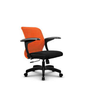 Кресло компьютерное SU-M-4/подл.160/осн.001, Оранжевый/Черный в Чебоксарах
