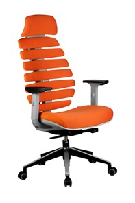 Офисное кресло Riva Chair SHARK (Оранжевый/серый) в Чебоксарах