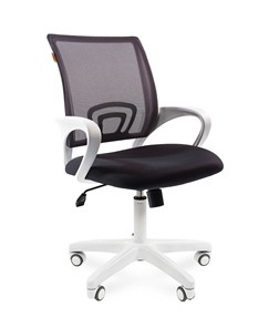 Кресло компьютерное CHAIRMAN 696 white, tw12-tw04 серый в Чебоксарах
