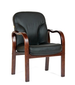 Офисное кресло CHAIRMAN 658 Натуральная кожа черный в Чебоксарах