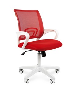 Кресло CHAIRMAN 696 white, ткань, цвет красный в Чебоксарах