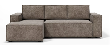 Угловой диван с оттоманкой Лофт 263х159х93 (Ремни/Тик-так) в Чебоксарах