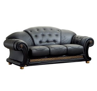Прямой диван Versace (3-х местный) black в Чебоксарах
