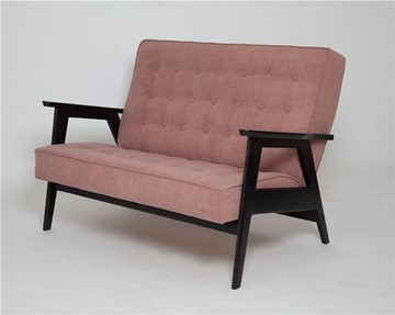Прямой диван Ретро, двухместный (венге / RS 12 - розовый) в Чебоксарах