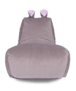 Кресло-игрушка Бегемот кофе/розовый в Чебоксарах